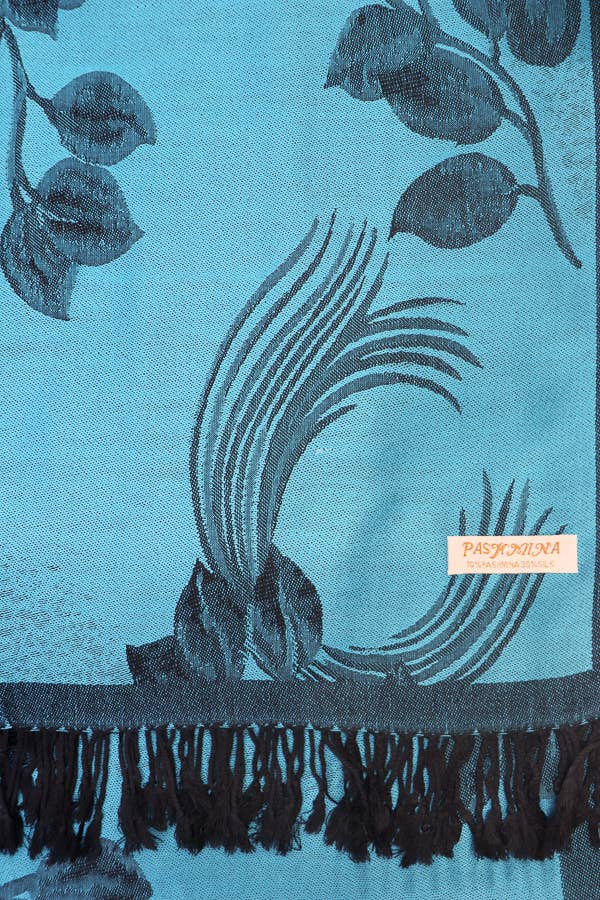 Cap Zone - Wholesale Scarf - Women's - Rose Floral Faux Silk Pashmina Wrap Scarf22