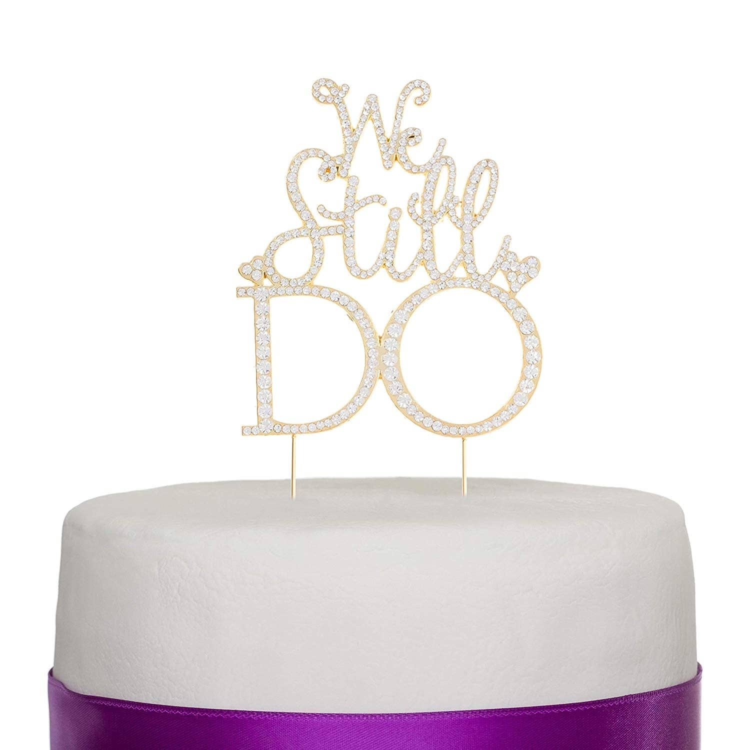Ella Celebration - Vendita all'ingrosso Topper per torte/cupcake - Topper per torta «We Still Do Anniversary», dorato