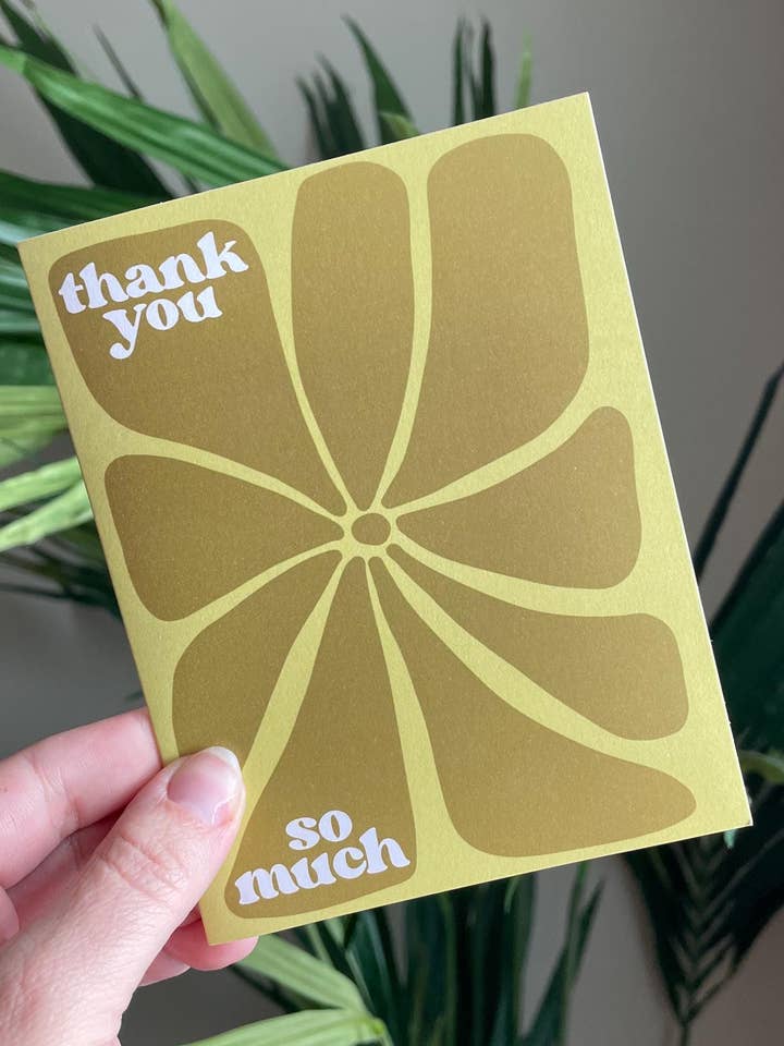 Thank You So Much (blank) General Thanks Greeting Card for wholesale by Steele Creative Co