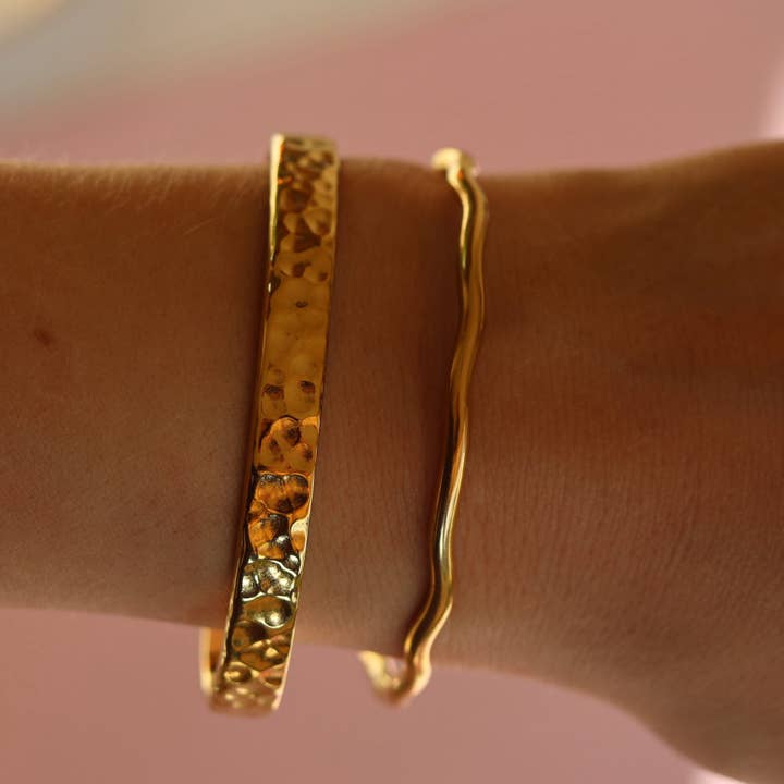 MeloMelo - Wholesale Cuff bracelet - Bartek - Hammered Cuff Bracelet3