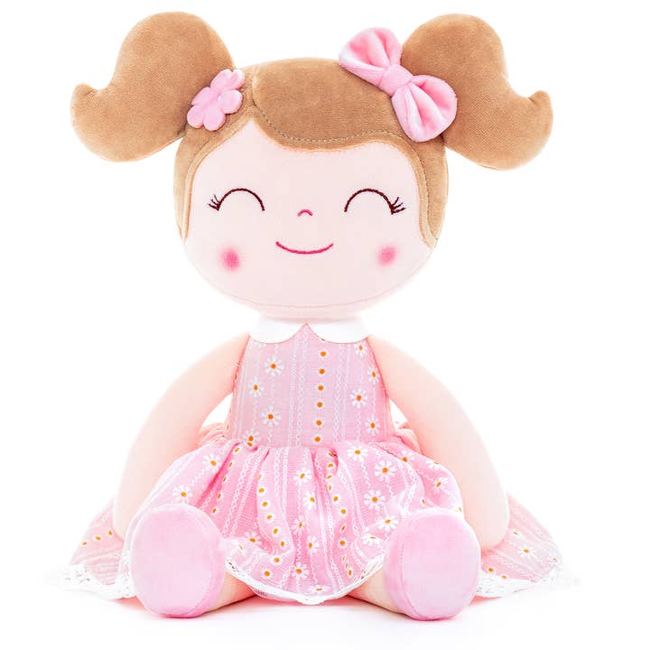 Tiny Tots Boutique - Wholesale Doll - Kids - Light Pink Plush Doll With Light Brown Hair