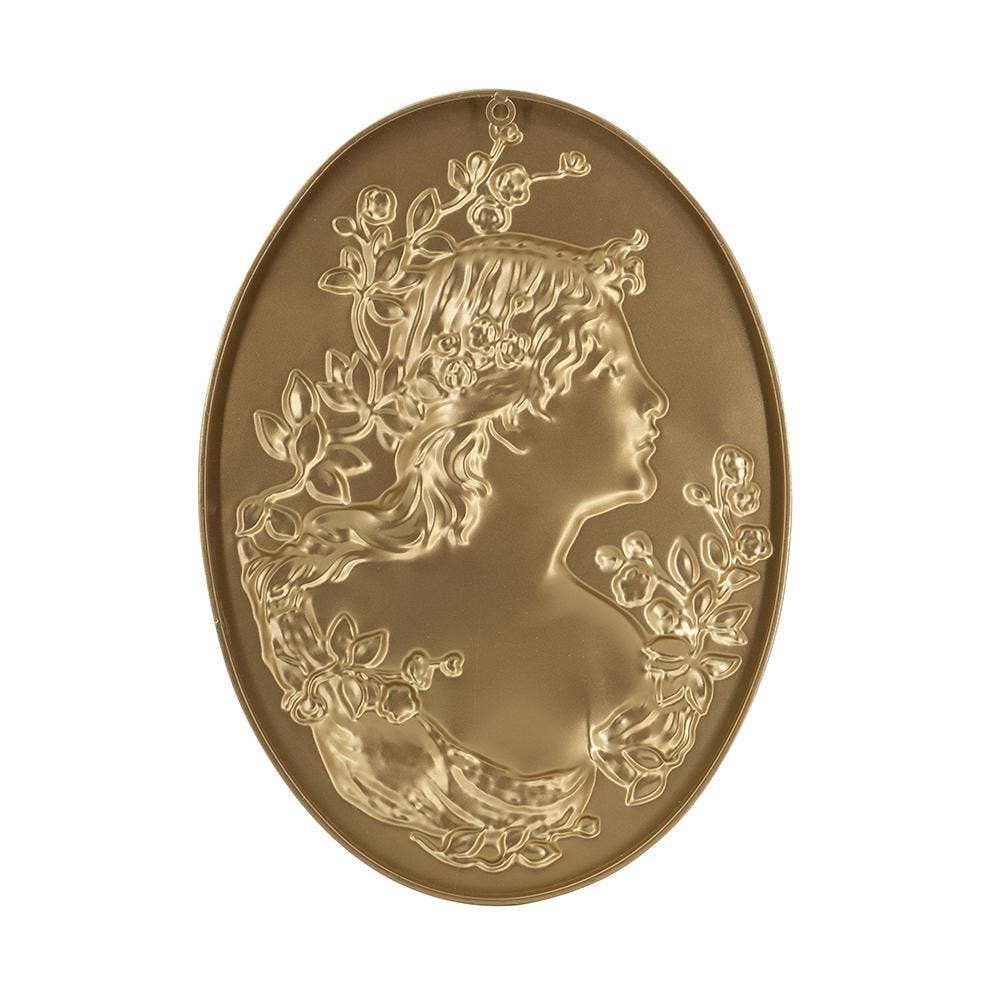 A&B Home Group Inc. - Venta al por mayor Papel pintado 3D - Placa de pared de 15,5x1,5x21,5" con diseño de dama regia en oro antiguo1