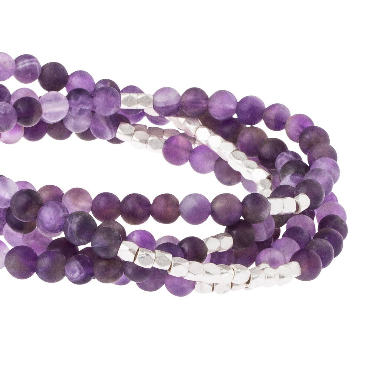 Scout Curated Wears - Wholesale Beaded Bracelet - Stone Wrap: Amethyst - Stone of Protection2