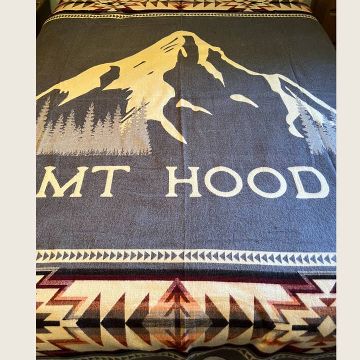 Los Andes Shop - Vendita all'ingrosso Coperta - Coperta Mount Hood Oregon misura Queen | Coperta da montagna