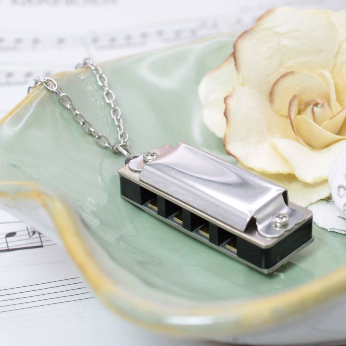 ZAD – Engroshandel Halskæde med vedhæng – Sølv Harmonica halskæde4