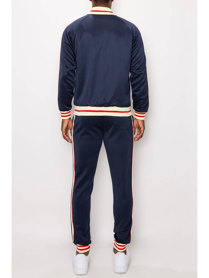 Victorious - Wholesale Tracksuit - Men's - ST575 Men Side Stripe Track Set Pre-pack