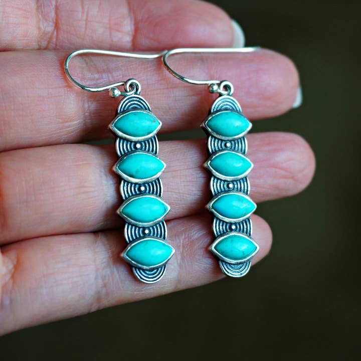 Sowell Jewelry - Wholesale Dangle Earrings - Valeria Turquoise Earrings2
