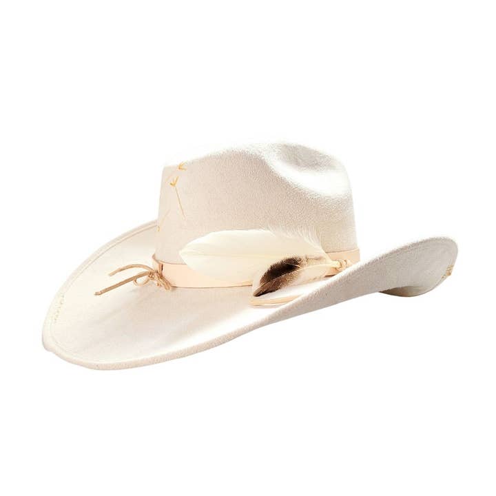 Beige Pax Cowboy Crown Hat -Beige for wholesale on Faire6