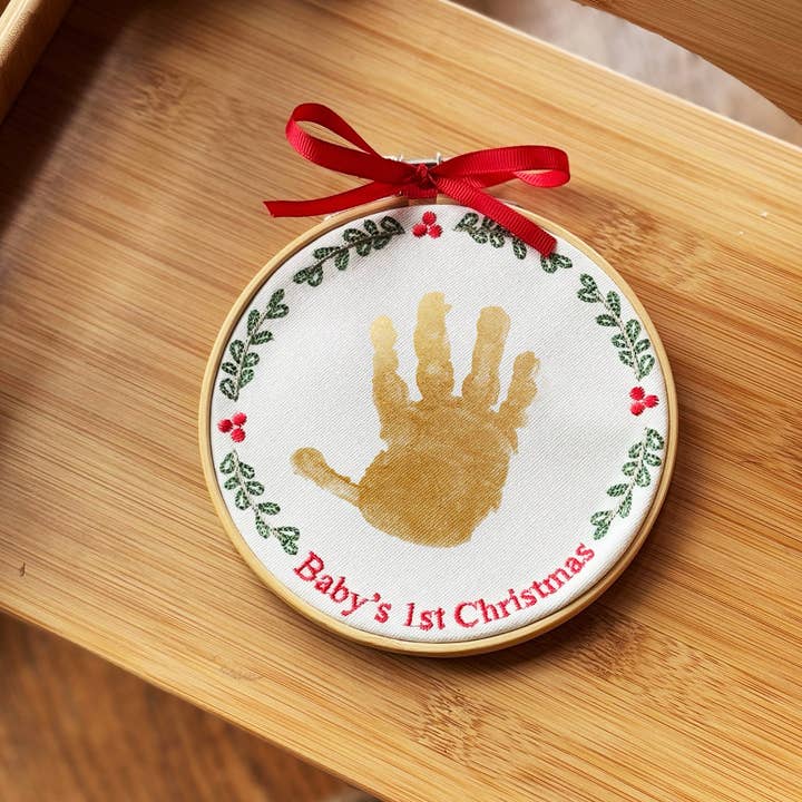 Child To Cherish® - Vente Objets de décoration - Ornement Empreinte de Main de Bébé Peint à la Main2