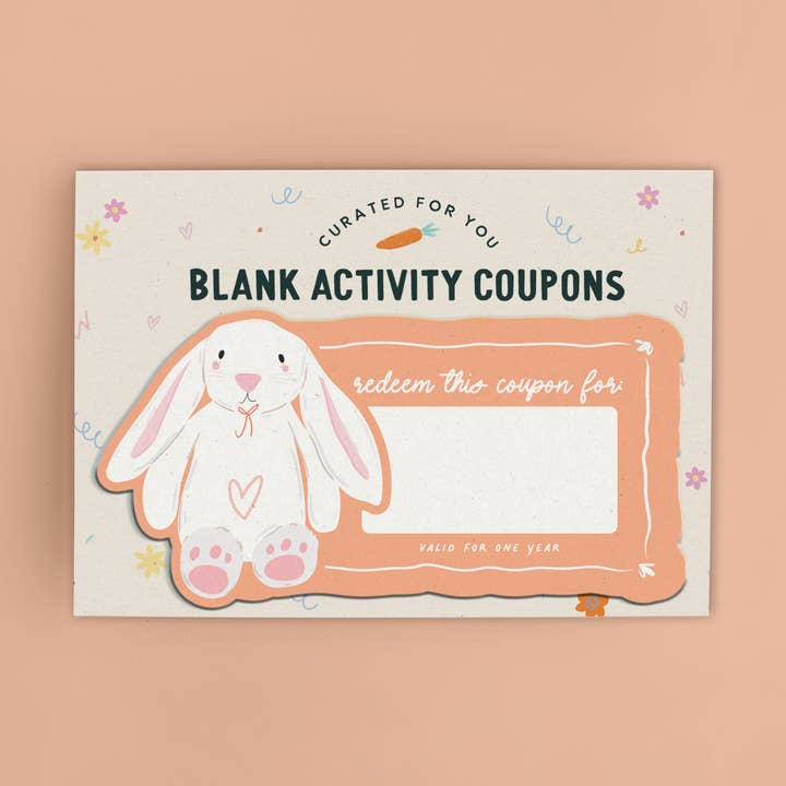 Bunny Activity Coupons - Easter Basket Fillers - DCC550 for wholesale by Curated for You Gifts