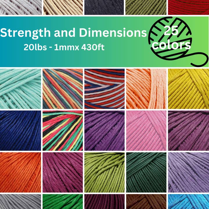 Hemptopia - Wholesale Twine - Hemptopia Colored Hemp Twine Ball, 430ft, 100% natural