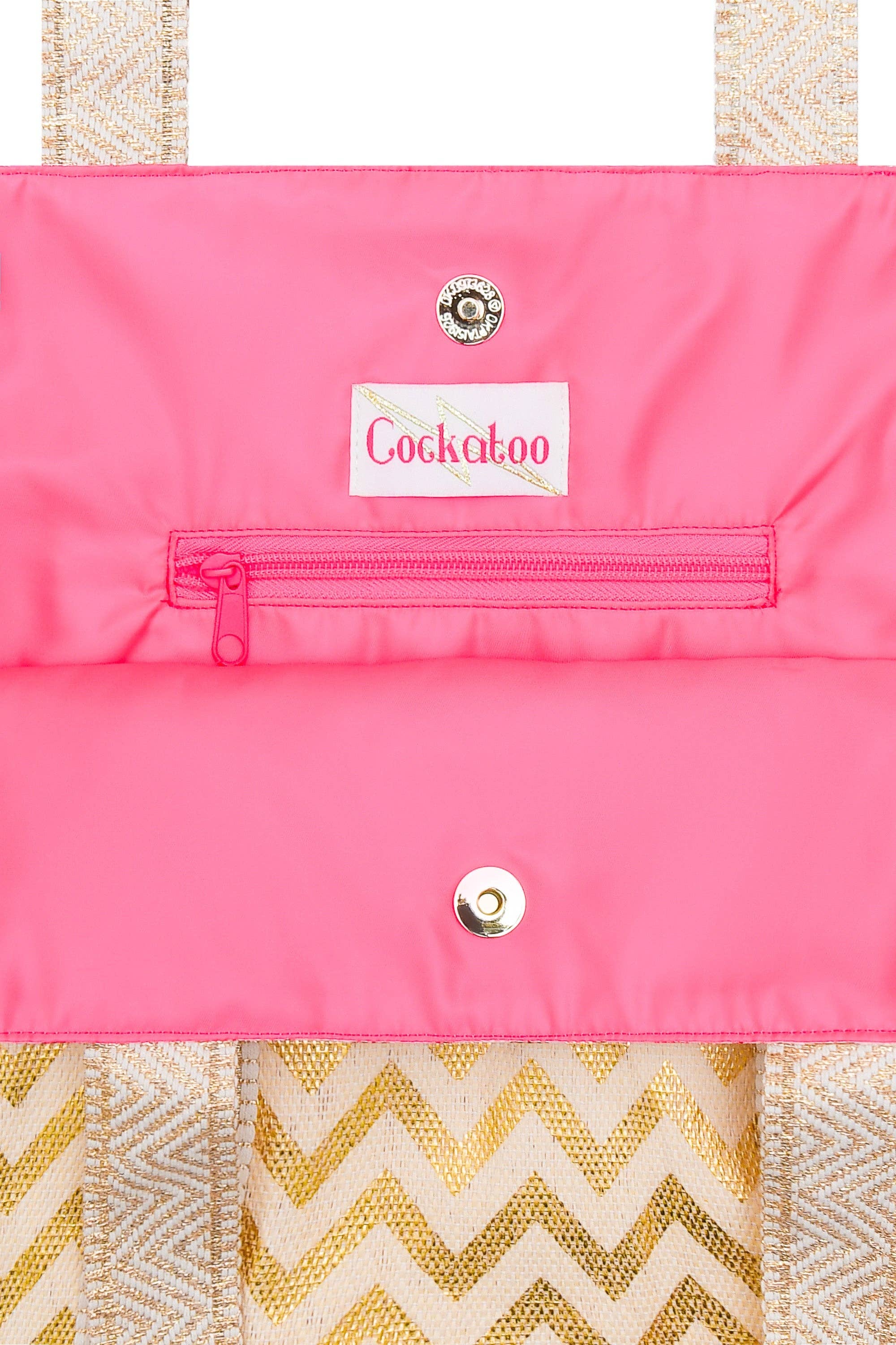 Cockatoo - Wholesale Beach Bag - GOLD ZIG ZAG BEACH BAG5