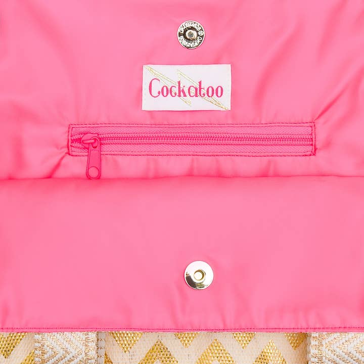 Cockatoo - Wholesale Beach Bag - GOLD ZIG ZAG BEACH BAG5