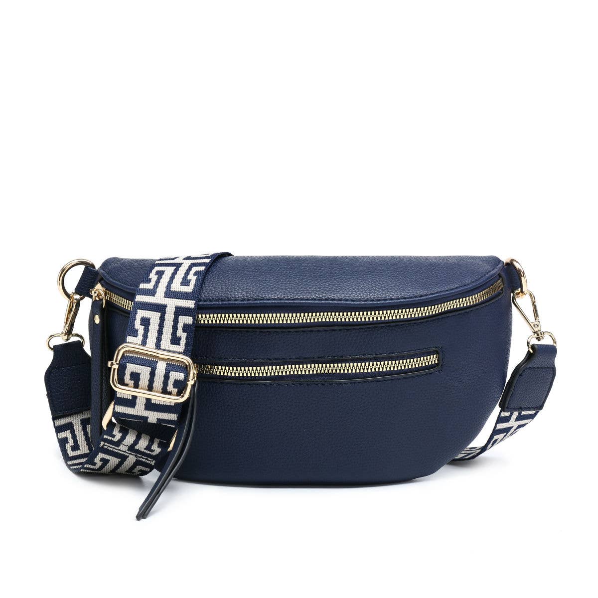 Papaya Fashion Ltd – wholesale Crossbody bag – Women's – B23003 Canvas Strap Sling Chest Bag with zip top sections1