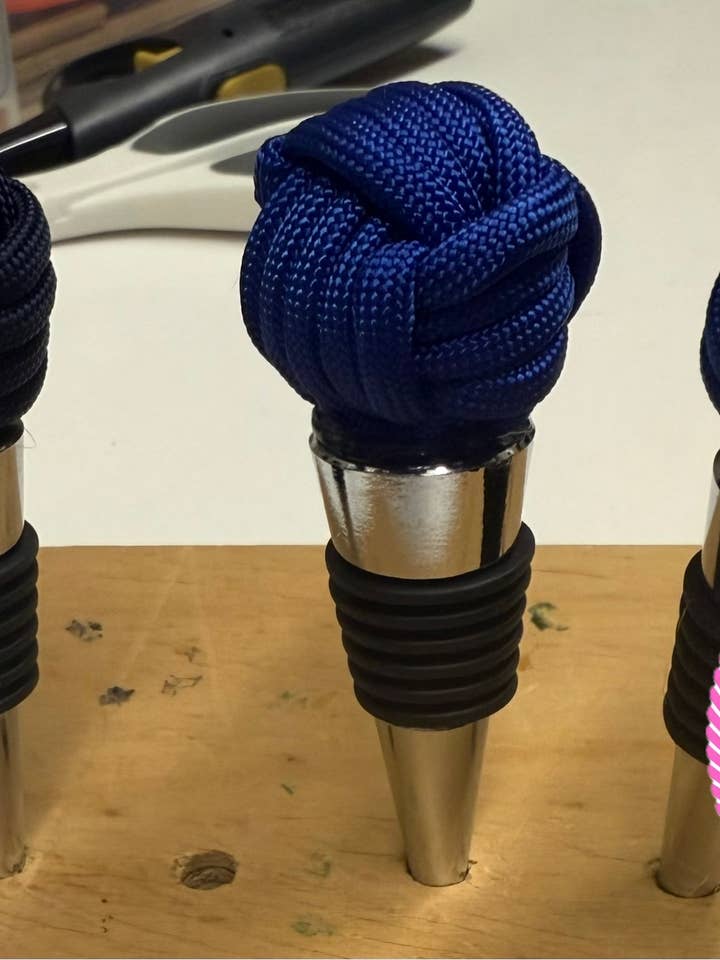 Paracord wine stoppers for wholesale by Paige's Paracord and More