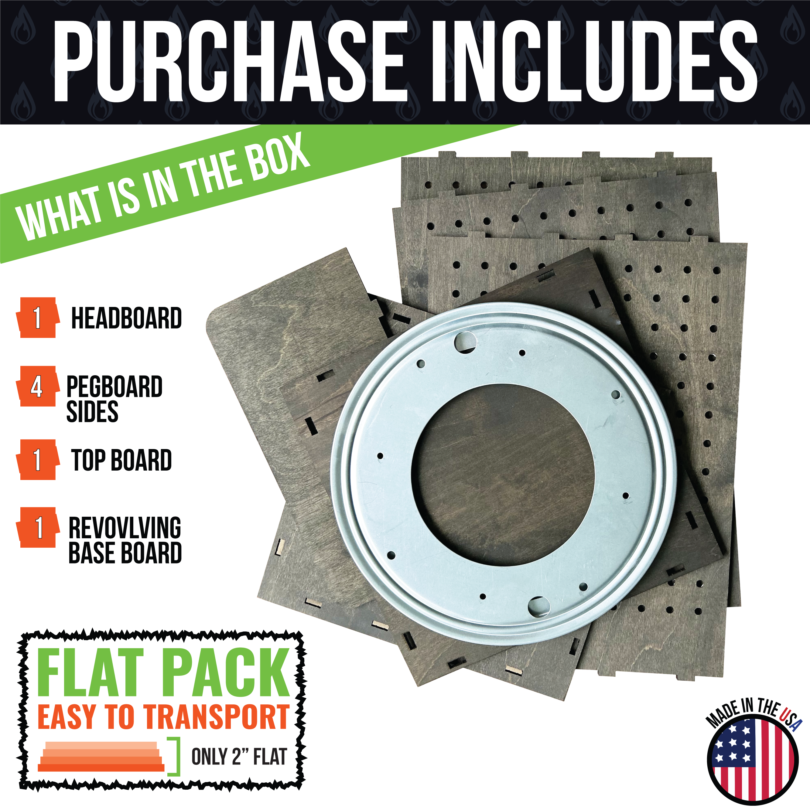 Torched Displays – Großhandel Verkaufsdisplay-Ständer/-Gehäuse – Drehbares Steckbrett-Display für Bastler9