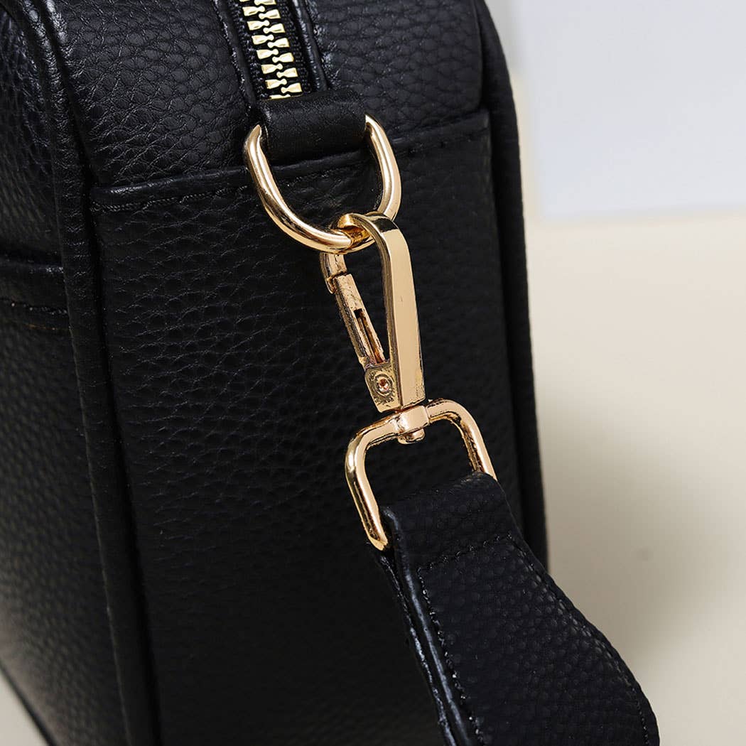 Fashion City - Wholesale Crossbody Bag - Women's - Dark PU Rectangular Crossbody with Tassel13