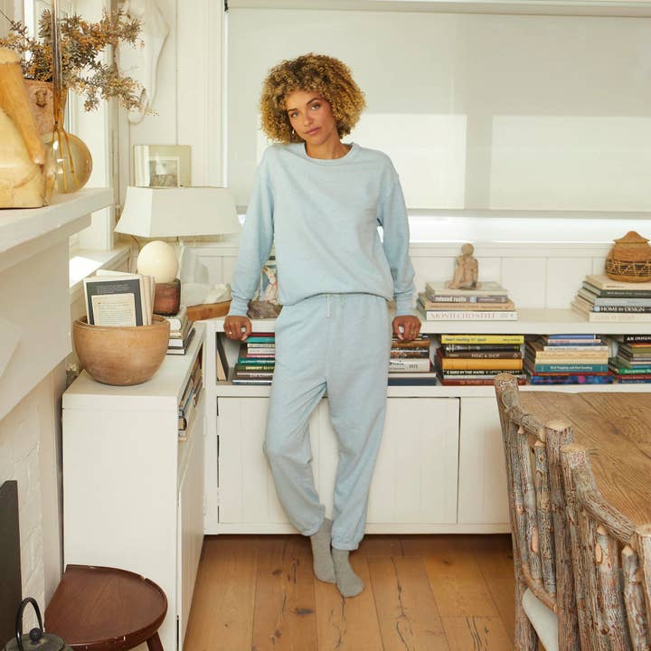 Pantalon de survêtement à rayures Terry - Chambray pour la vente par Lauren James