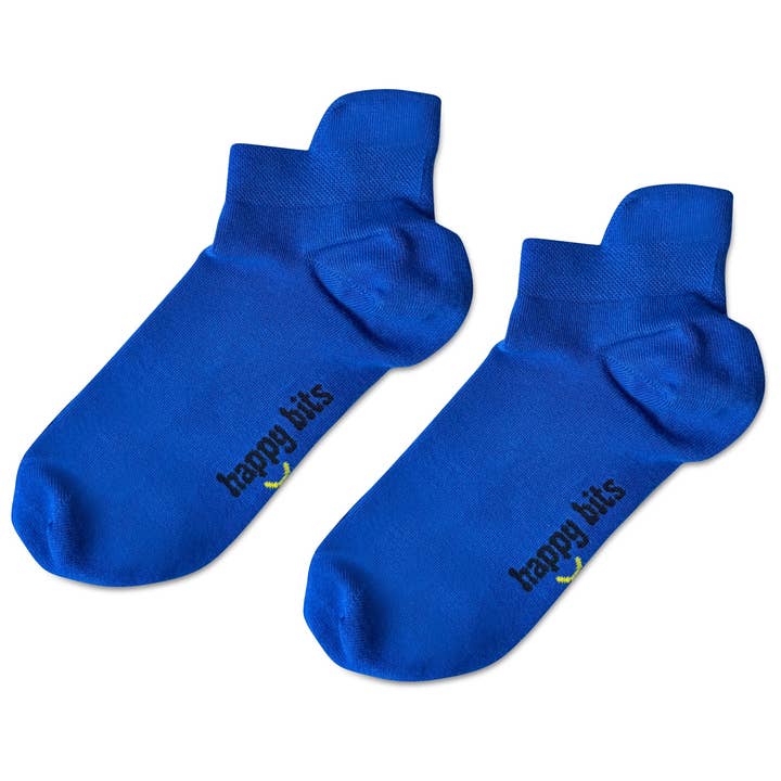 Meias de Treino de Bambu - Azul Mar Fresco - Pack de 5 por atacado de Happy Bits Socks