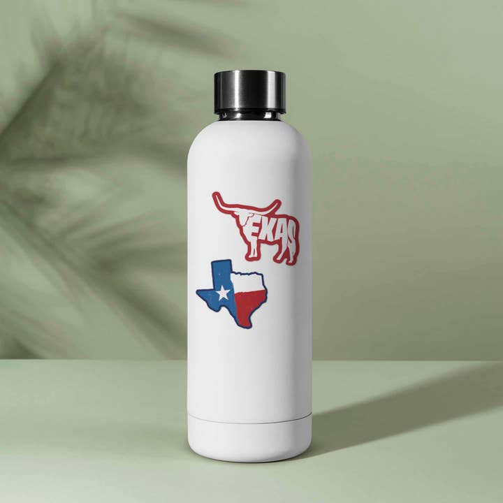 Sentinel Supply - Vente Autocollant - Feuille d'autocollants Texas - Ensemble de 6 autocollants drapeau TX avec crochet6