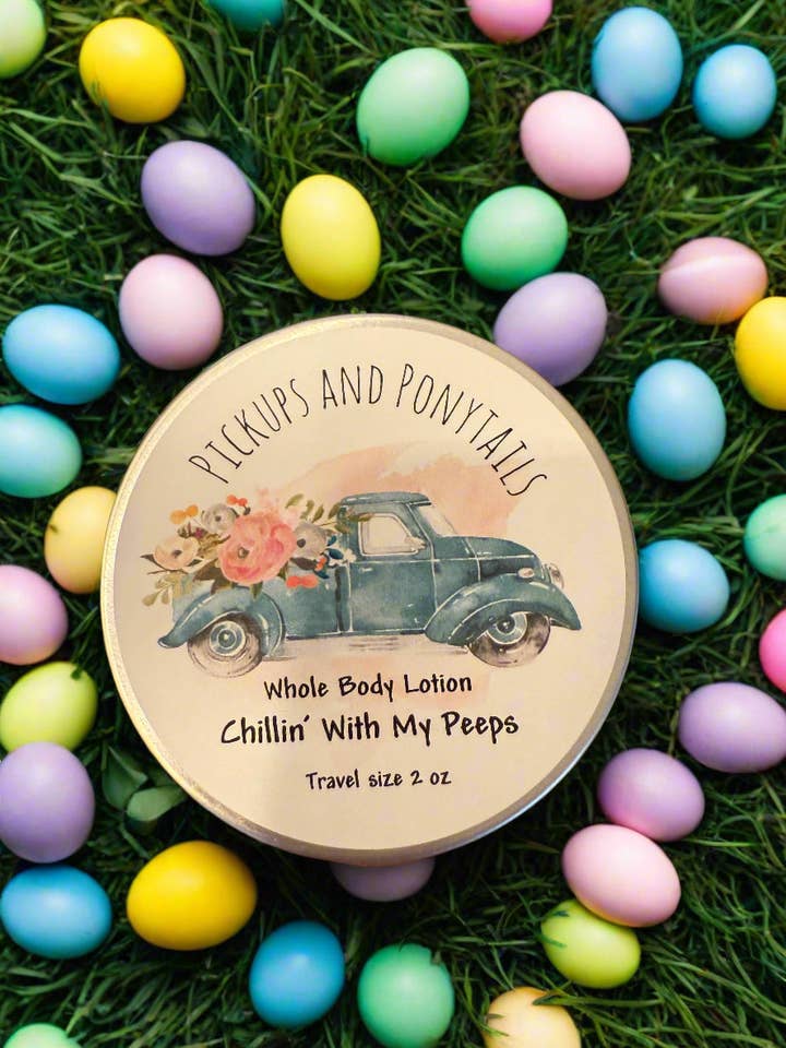 A relaxar com a minha Loção Peeps por atacado de Pickups And Ponytails