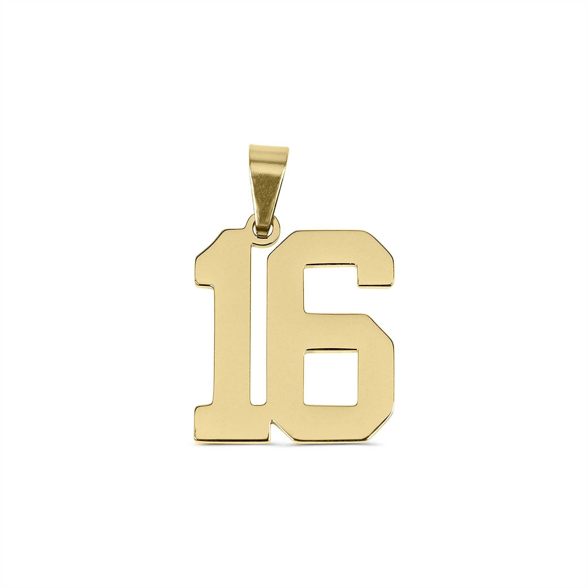 WJW – wholesale Individual charm/pendant – 18K Gold Sport Number Pendant16