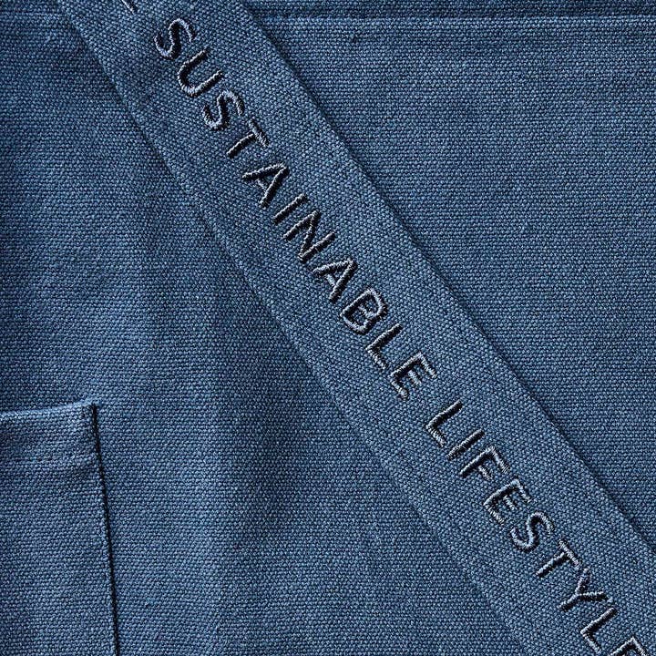 Blue Mira Canvas Bag - Dark Denim 100% organic cotton for wholesale on Faire7