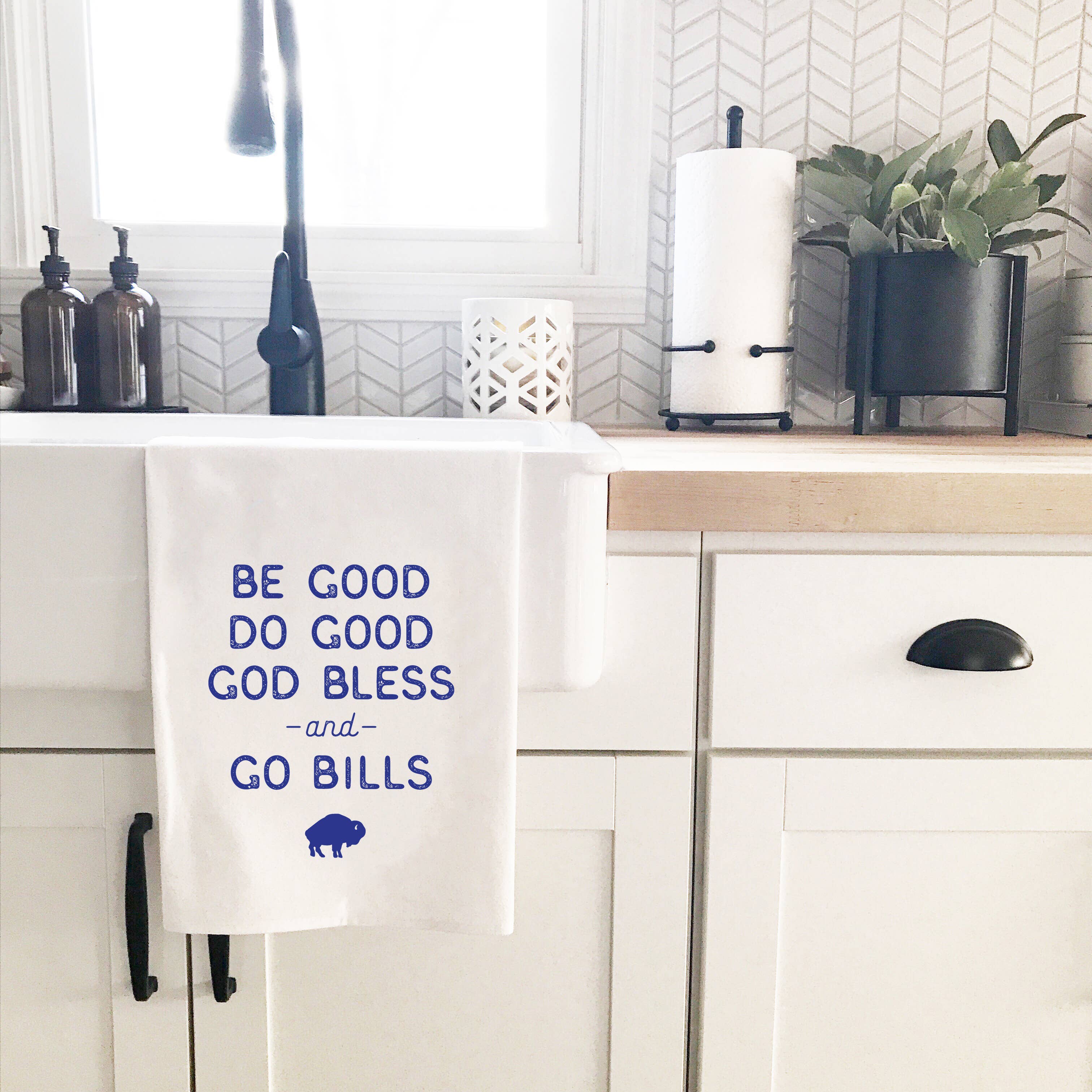 Perfect Day Print Co - Wholesale Tea Towel - Buffalo Bills NY Tea Towel - Be Good Go Bills Home Decor 2