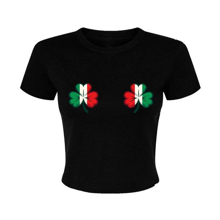 Shamrock Cropped Tee for wholesale by Hardcore Italians