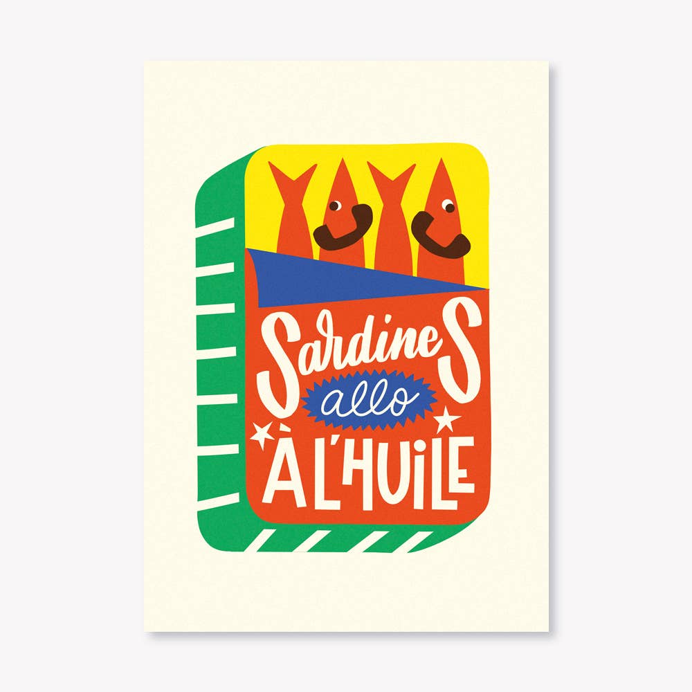 Lulu la nantaise - Vente Cartes postales - Sardines allo à l'huile - Carte postale0