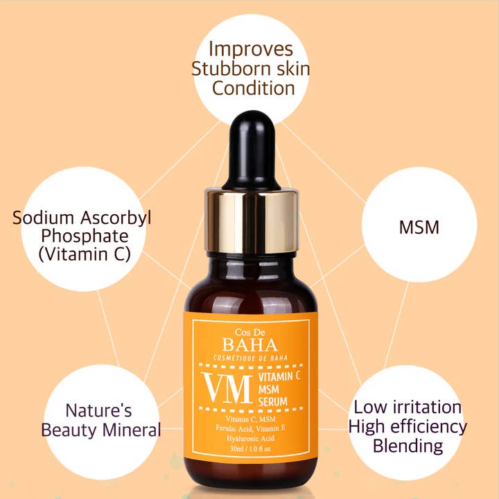 Andbeaut – wholesale Facial serum/concentrate – Cos De BAHA Vitamin C Facial Serum with MSM (30ml)