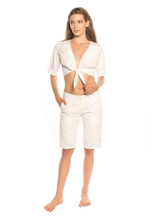 Bella Paradise By Paradise Ranch Designs, Inc. - Wholesale Jacket - Women's - Board Walkers Jacket - Palm White2