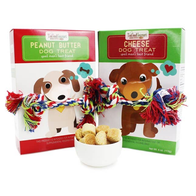 Too Good Gourmet - Wholesale Pet Treats - Dog - Dog Gift Set – Treats with Rope Toy: Peanut Butter & Cheese3
