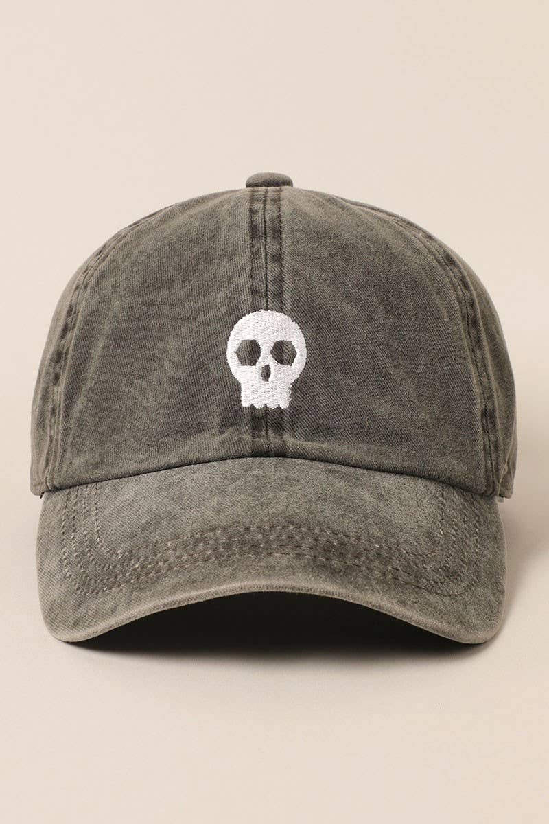 PRETO Boné de beisebol de algodão bordado caveira para venda a revendedores na Faire1