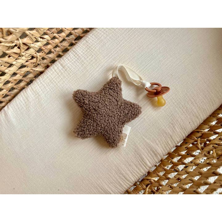 Pastel Baby - Wholesale Pacifier Clip - Baby - Soft baby toy - Cotton Plush Moon pacifier clip2