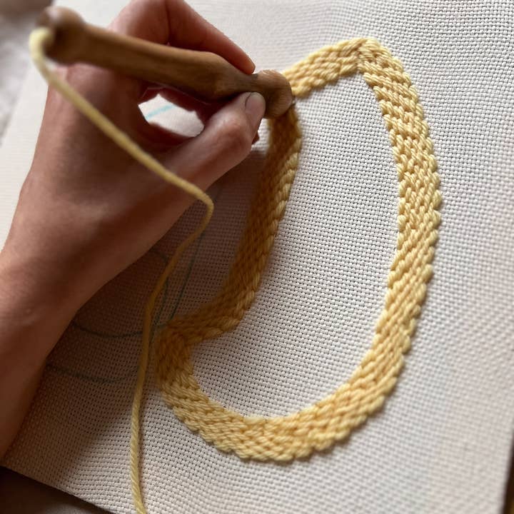 Both Hands Crafts - Wholesale DIY Craft Kit - "Pebbles III" - Beginner Punch Needle Kit - Wall Art7