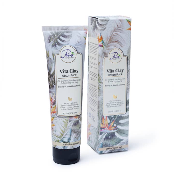 Vita Clay Face and Body Mask for wholesale by Auxilium Curations, LLC