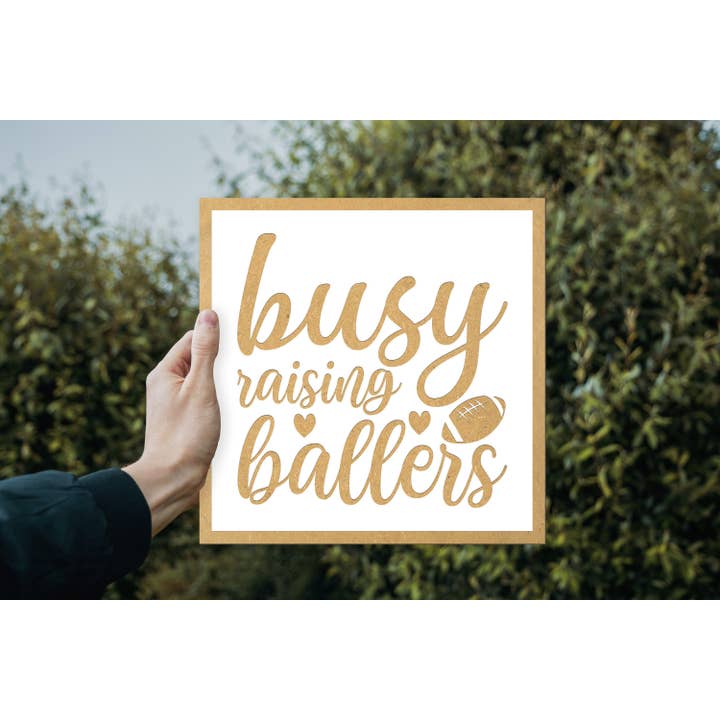 Charming 'Busy Raising Ballers' Laser Engraved Wall Sign and other Purchase Wholesale ballerine classiche. Free Returns & Net 60 Terms on Faire trending on Faire.