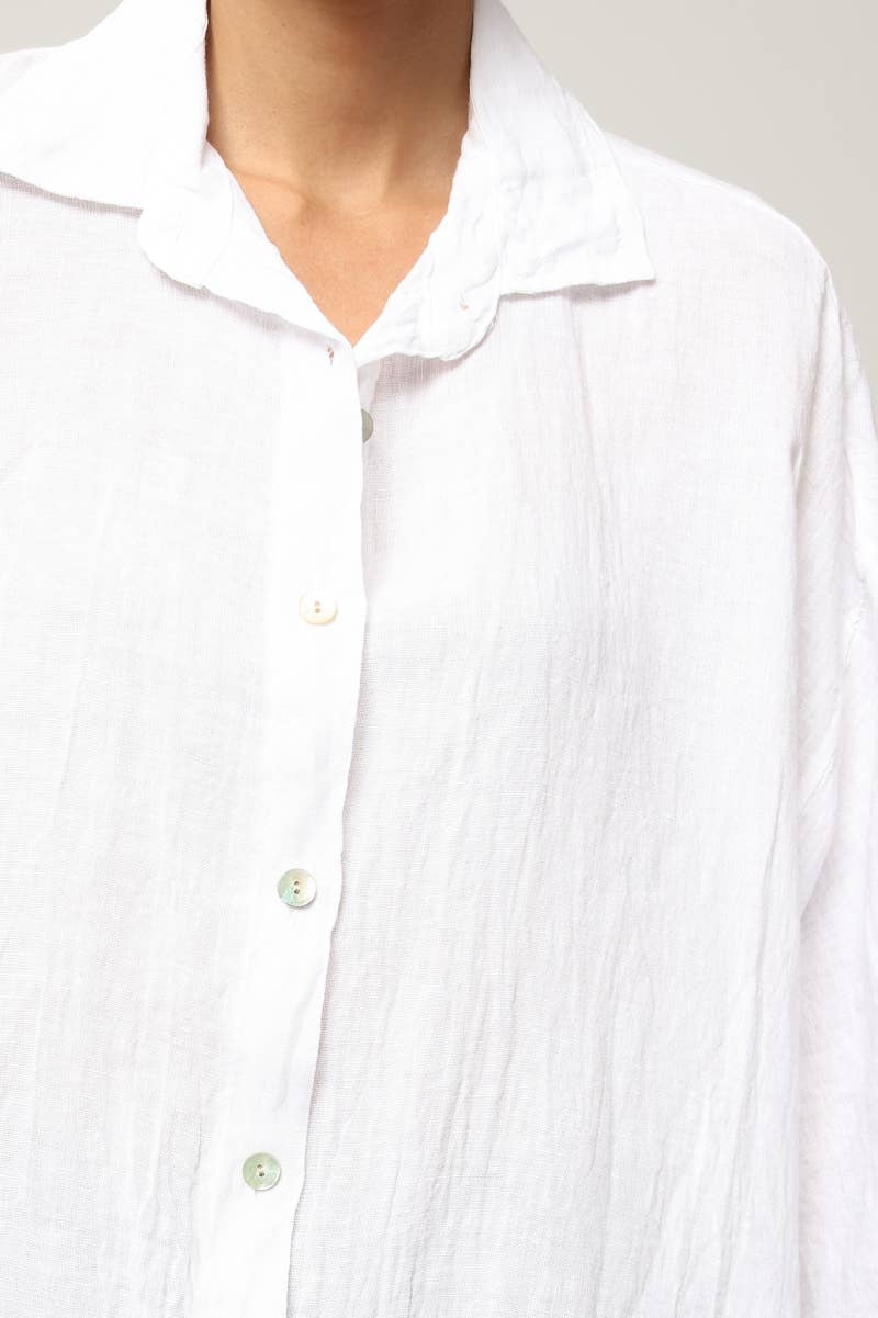 LÉA & LUC - Wholesale Button Down Shirt - Women's - 100% Linen Shirt REF. 285852