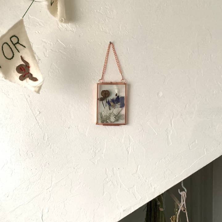 Twig and Snip - Wholesale Dried/Pressed Flowers - Miniature Pressed Flower & Fungi Windows 3.5"x 2.5"5