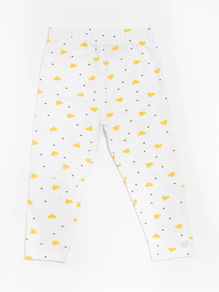 Legging/Coeurs jaunes pour la vente par Moylings