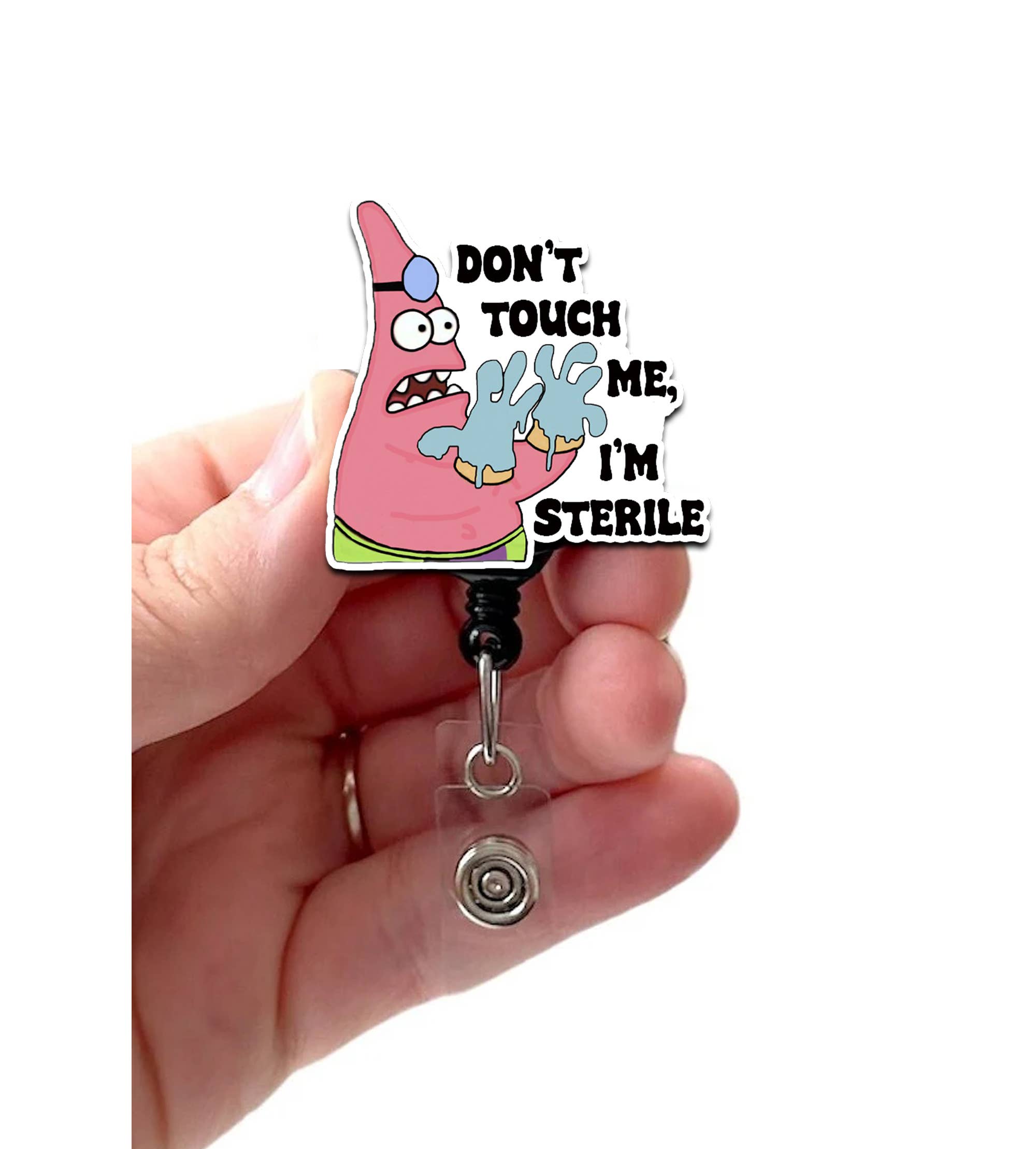 Good Girl Gone Badge - Wholesale Badge Accessory - Women's - Don't Touch Me Sterile Acrylic Retractable Badge Reel0