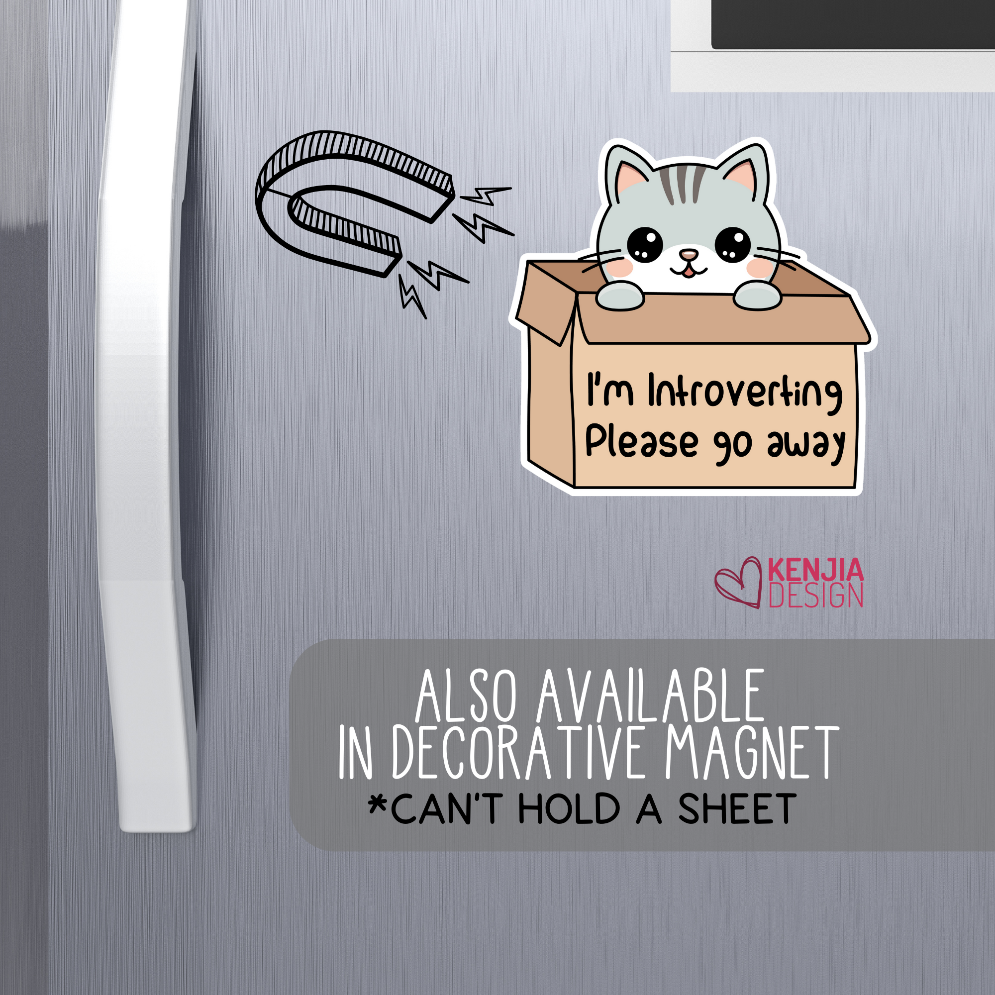 Kenjia Design - Wholesale Sticker - I'm Introverting, Please Go Away Stickers and Fridge Magnets2