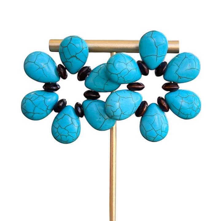 Danielle Turquoise Statement Örhängen för wholesale av BOHEMIAN GEMME