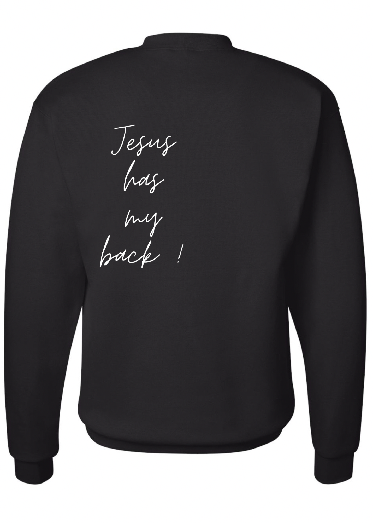Sunya & Danya - Wholesale Graphic Sweatshirt - Unisex - Jesus has my back!  Crew Sweatshirt 0