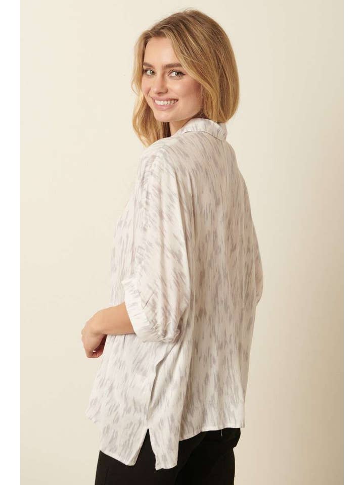 mittoshop – wholesale Tröja med knappar – Dam – H14773A-GAZE BUBBLE DOLMAN ÄRMAD BLUS1