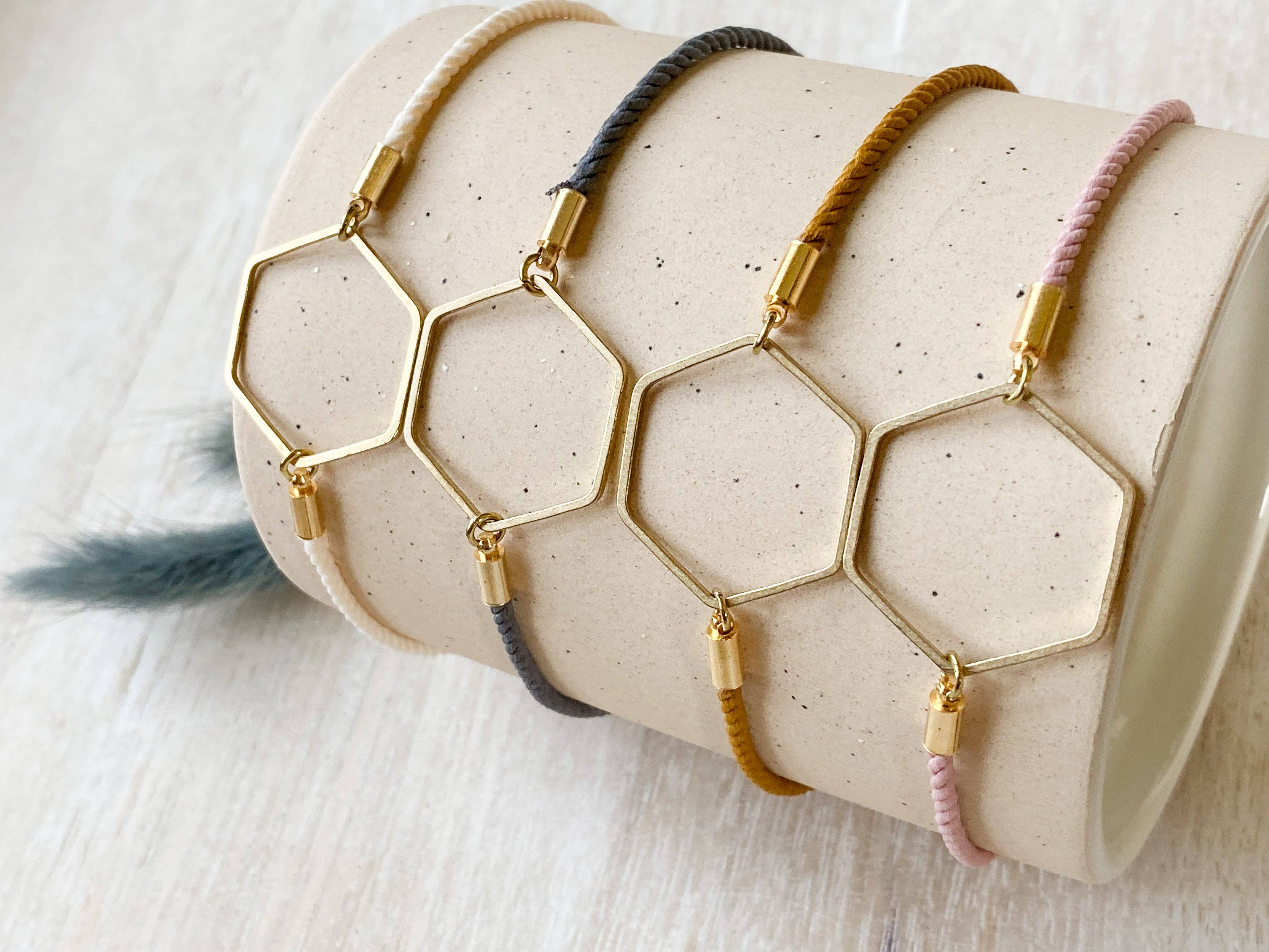 Agaveh girl – wholesale Charm/dangle bracelet – Simple Hexagon Bracelet4