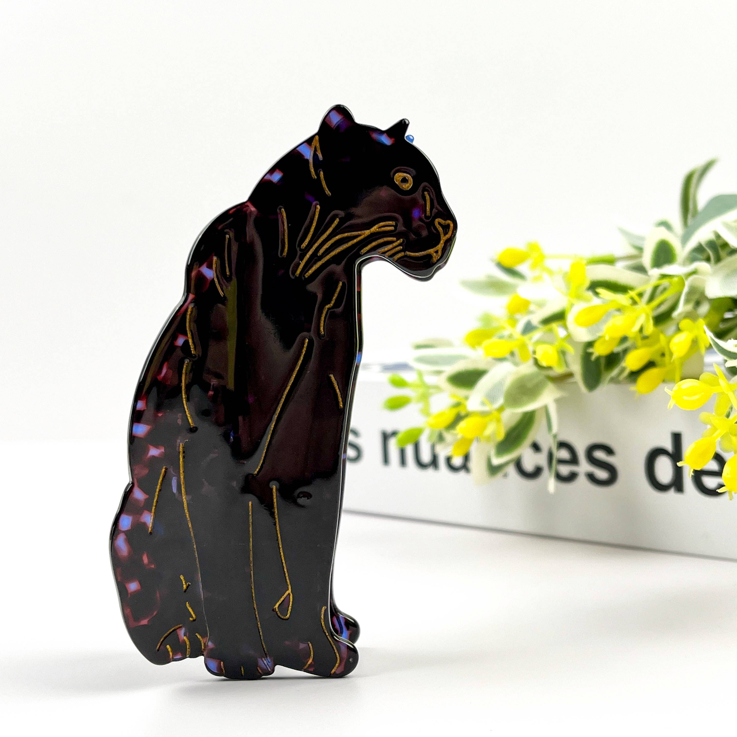 TheDivaSoap – wholesale Hårklämma - Dam – Jaguar hårklämma i djurmönstrad acetat4