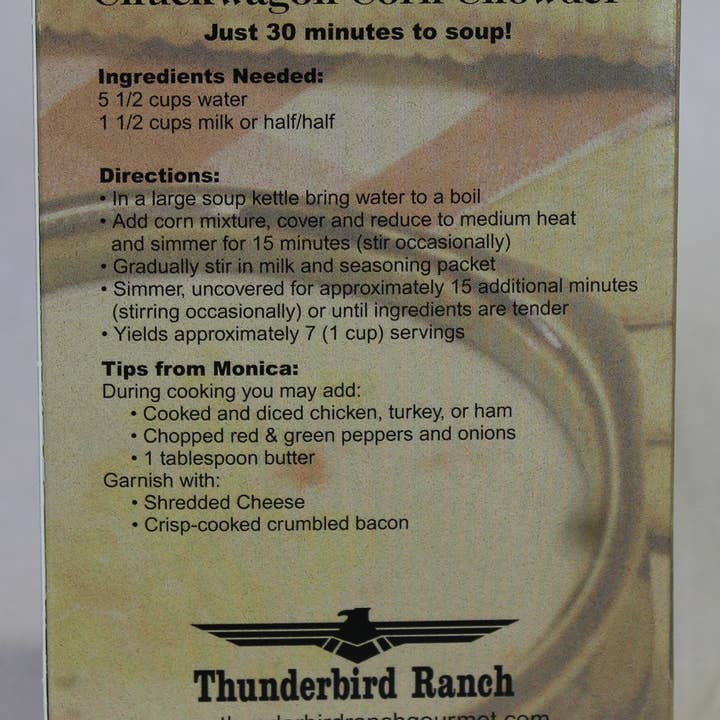 Thunderbird Ranch Gourmet Foods - Wholesale Soup - Chuckwagon Corn Chowder3