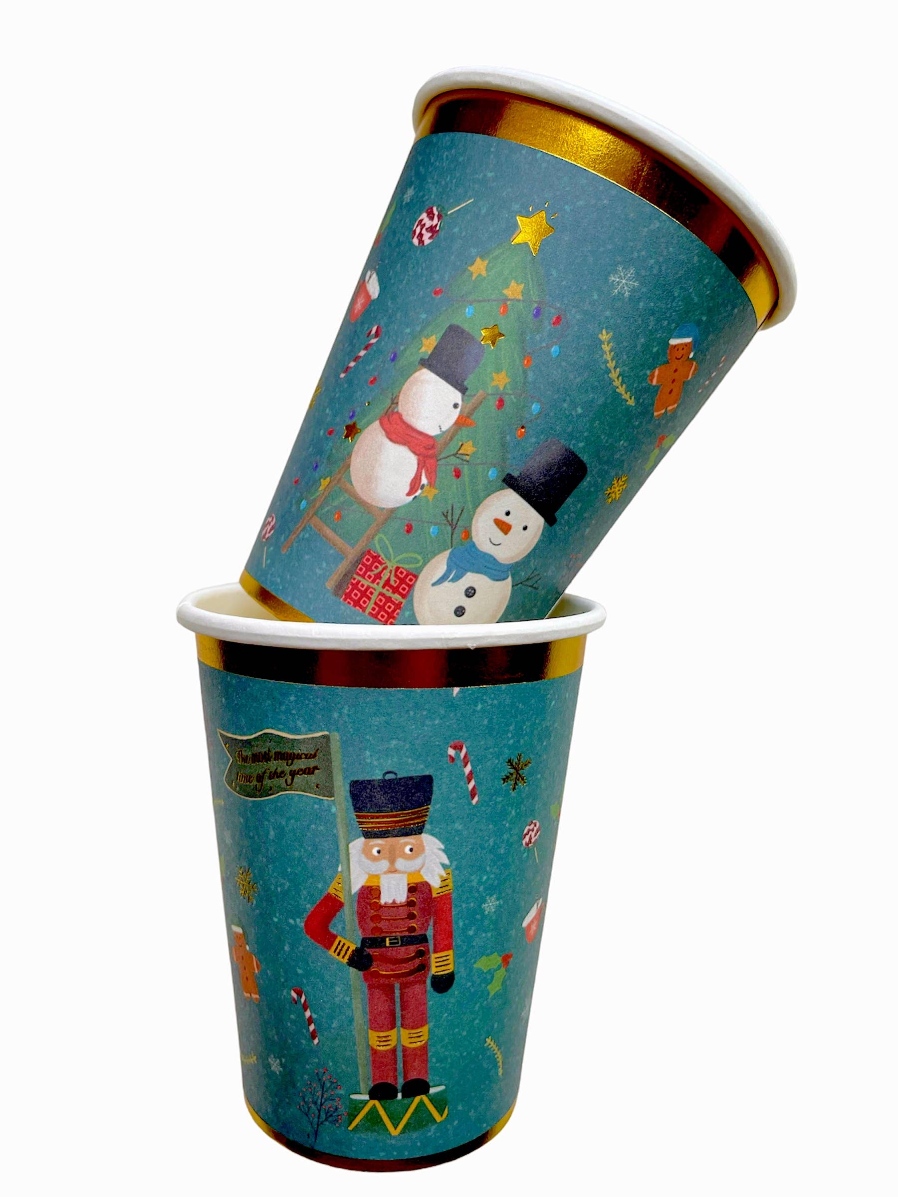 BalinMandalin – wholesale Engångskopp – Papperskopp för jul och nyår, 8 st i förpackning0